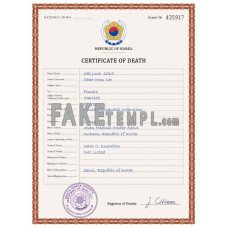 South Korea fake vital record death photoshop certificate PSD