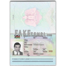 South Sudan fake passport photoshop template PSD