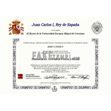 Spain European University Madrid fake diploma photoshop template PSD