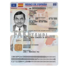 Spain fake identity card photoshop template PSD 2021-present