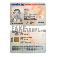 Spain fake identity card photoshop template PSD