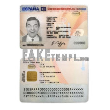 Spain fake identity card photoshop template PSD