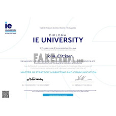 Spain IE Business School fake diploma photoshop template PSD