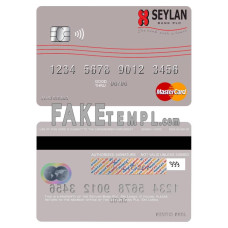 Sri Lanka Seylan Bank Plc fake mastercard card  photoshop template PSD