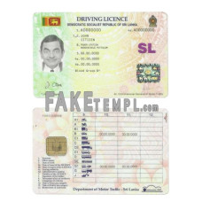 Sri Lanka fake driving license photoshop template PSD