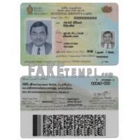 Sri Lanka fake identity card photoshop template PSD