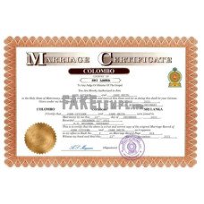 Sri Lanka fake marriage certificate Word and PDF template