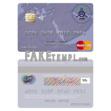 Sudan El Nilein Bank fake mastercard photoshop template PSD