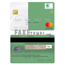 Sudan Saudi Sudanese Bank fake mastercard photoshop template PSD