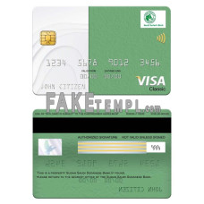 Sudan Saudi Sudanese Bank fake visa classic card photoshop template PSD