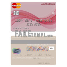 Suriname Centrale Bank van Suriname fake mastercard photoshop template PSD