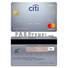 Sweden Citibank fake mastercard platinum photoshop template PSD