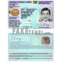 Sweden fake identity card photoshop template PSD