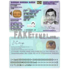 Sweden fake identity card photoshop template PSD