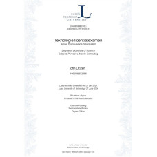 Sweden Luleå University of Technology fake diploma photoshop template PSD