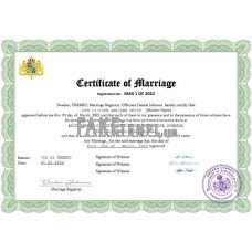 Sweden fake marriage certificate Word and PDF template