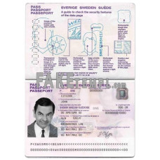 Sweden fake passport photoshop template PSD