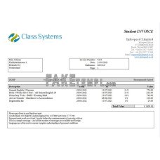 Switzerland Class System fake Invoice Word and PDF template