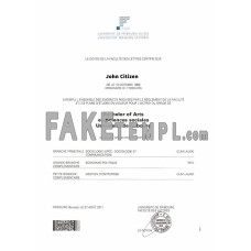 Switzerland Fribourg University fake diploma photoshop template PSD