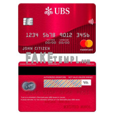 Switzerland UBS bank fake mastercard photoshop template PSD