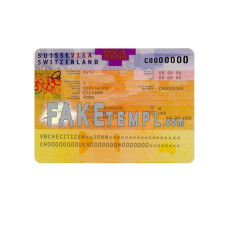 Switzerland fake travel visa photoshop template PSD