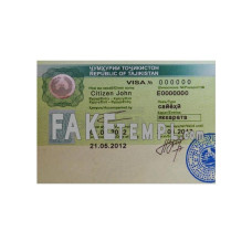 Tajikistan fake travel visa photoshop template PSD