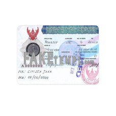 Thailand fake entry tourist visa photoshop template PSD