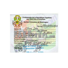 Togolaise fake entry tourist visa photoshop template PSD