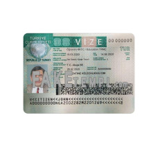 Turkey fake travel visa photoshop template PSD