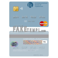 Tajikistan IBT Bank fake mastercard photoshop template PSD