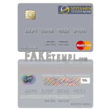 Tajikistan Spitamen Bank fake mastercard photoshop template PSD