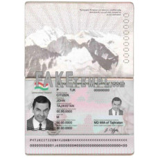 Tajikistan fake passport photoshop template  PSD