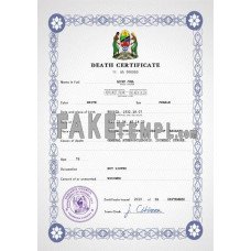 Tanzania fake vital record death photoshop certificate PSD