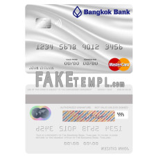 Thailand Bangkok Bank fake mastercard photoshop template PSD