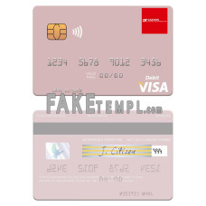 Thailand Calyon Bank fake visa debit card photoshop template PSD