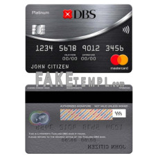 Thailand DBS bank fake mastercard platinum photoshop template PSD