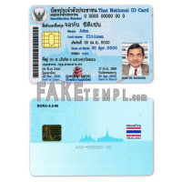 Thailand fake identity card photoshop template PSD