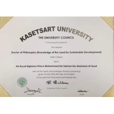 Thailand Kasetsart University fake diploma photoshop template PSD