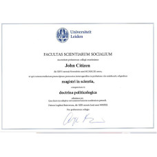 The Netherlands Leiden University fake diploma photoshop template PSD