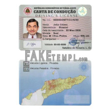 Timor-Leste fake driving license photoshop template PSD