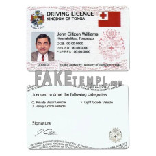 Tonga fake driving license photoshop template PSD