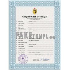 Tunisia fake vital record death photoshop certificate PSD