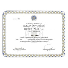 Turkey Ankara University fake diploma photoshop template PSD