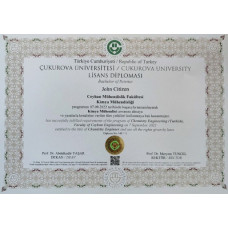 Turkey Çukurova University fake diploma photoshop template PSD 