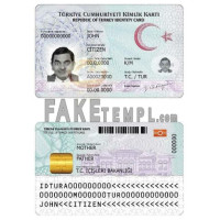 Turkey fake identity card photoshop template PSD