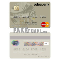 Turkey Odeabank fake mastercard photoshop template PSD