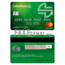 Turkey Sekerbank fake mastercard photoshop template PSD