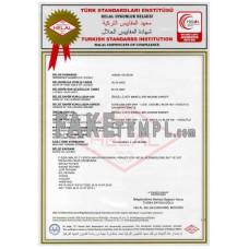 Turkey – Turkish Standards Institution (TSE) – fake certificate of conformity to Turkish standards Word and PDF template