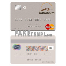 Turkmenistan Garagum IJSB fake mastercard photoshop template PSD