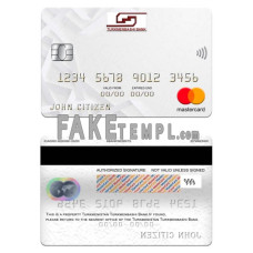 Turkmenistan Turkmenbashi Bank fake mastercard photoshop template PSD